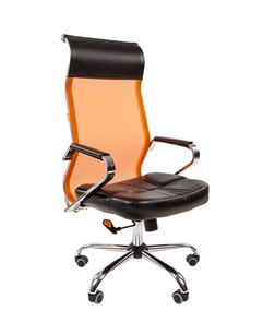 Кресло компьютерное CHAIRMAN 700 сетка, цвет оранжевый в Кемерово