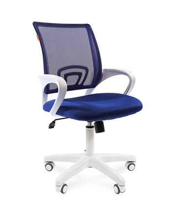 Офисное кресло CHAIRMAN 696 white, ткань, цвет синий в Кемерово - изображение