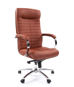 Офисное кресло CHAIRMAN 480 Экокожа Terra 111 (коричневая) в Кемерово - предосмотр