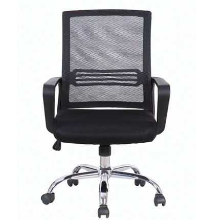 Кресло Brabix Daily MG-317 (с подлокотниками, хром, черное) 531833 в Кемерово - изображение