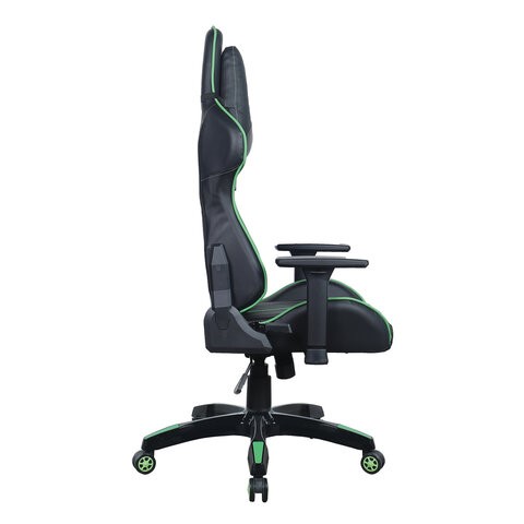 Кресло офисное Brabix GT Carbon GM-120 (две подушки, экокожа, черное/зеленое) 531929 в Кемерово - изображение 1