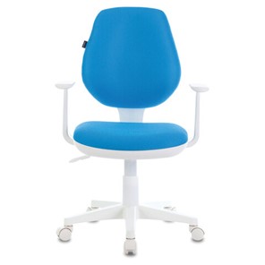 Офисное кресло Brabix Fancy MG-201W (с подлокотниками, пластик белый, голубое) 532411 в Кемерово - предосмотр 1