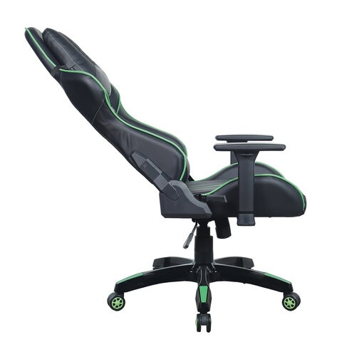 Кресло офисное Brabix GT Carbon GM-120 (две подушки, экокожа, черное/зеленое) 531929 в Кемерово - изображение 4
