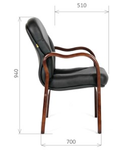 Офисное кресло CHAIRMAN 658 Натуральная кожа черный в Кемерово - предосмотр 2