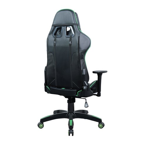 Кресло офисное Brabix GT Carbon GM-120 (две подушки, экокожа, черное/зеленое) 531929 в Кемерово - изображение 2