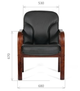 Офисное кресло CHAIRMAN 658 Натуральная кожа черный в Кемерово - предосмотр 1