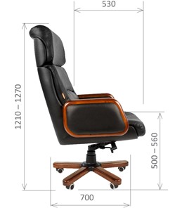 Компьютерное кресло CHAIRMAN 417 кожа черная в Кемерово - предосмотр 2