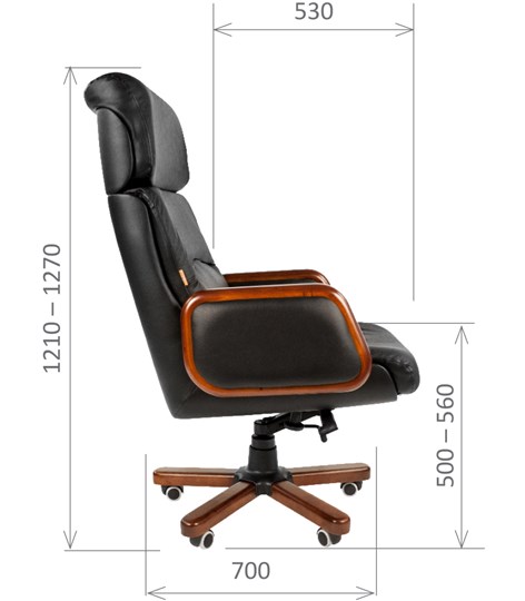 Компьютерное кресло CHAIRMAN 417 кожа черная в Кемерово - изображение 2