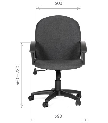 Офисное кресло CHAIRMAN 681 Ткань C-3 черное в Кемерово - изображение 1