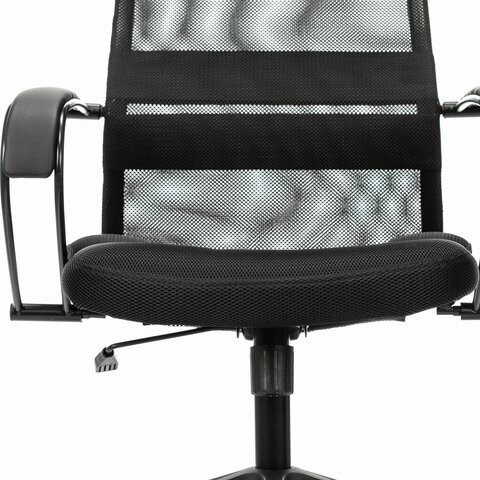 Кресло компьютерное Brabix Premium Stalker EX-608 PL (ткань-сетка/кожзам, черное) 532090 в Кемерово - изображение 10
