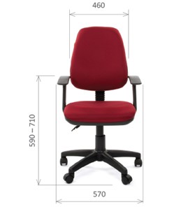 Кресло офисное CHAIRMAN 661 Ткань стандарт 15-11 красная в Кемерово - предосмотр 1
