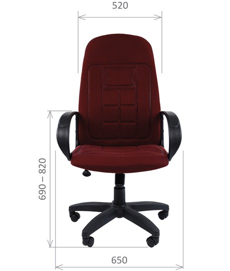 Компьютерное кресло CHAIRMAN 727 ткань ст., цвет бордо в Кемерово - изображение 1
