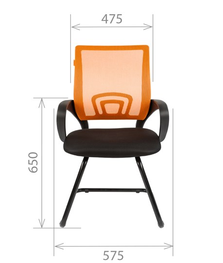 Кресло компьютерное CHAIRMAN 696V, цвет оранжевый в Кемерово - изображение 1
