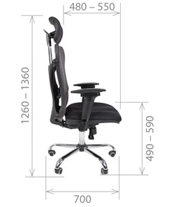 Офисное кресло CHAIRMAN 769, ткань TW 11, цвет черный в Кемерово - предосмотр 2