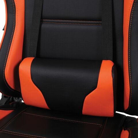 Офисное кресло Brabix GT Racer GM-100 (две подушки, экокожа, черное/оранжевое) 531925 в Кемерово - изображение 7