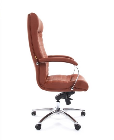 Офисное кресло CHAIRMAN 480 Экокожа Terra 111 (коричневая) в Кемерово - изображение 2