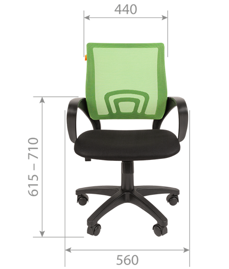 Офисное кресло CHAIRMAN 696 black Сетчатый акрил DW62 черный в Кемерово - изображение 3