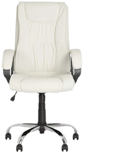 Офисное кресло ELLY (CHR68) экокожа ECO-50, белая в Кемерово