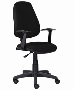 Кресло в офис Brabix Comfort MG-321, регулируемая эргономичная спинка, ткань, черное в Кемерово