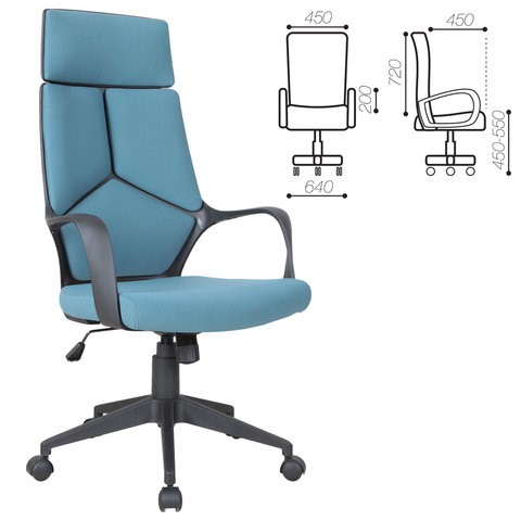 Кресло Brabix Premium Prime EX-515 (ткань, голубое) 531568 в Кемерово - изображение 1
