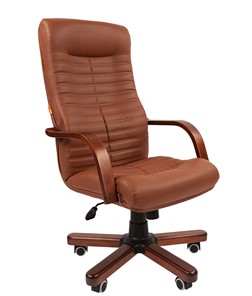Компьютерное кресло CHAIRMAN 480 WD, экокожа, цвет коричневый в Кемерово