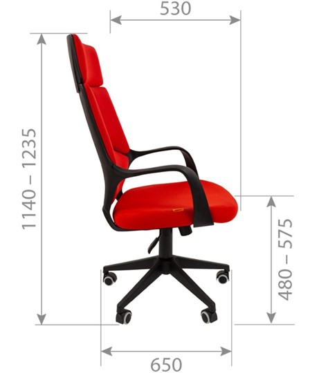 Кресло офисное CHAIRMAN 525, серое в Кемерово - изображение 2