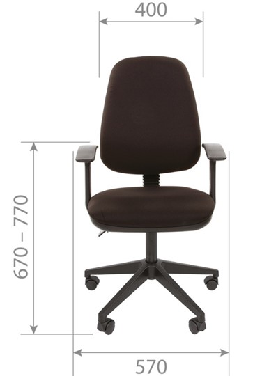 Кресло компьютерное CHAIRMAN 661 Ткань стандарт 15-21 черная в Кемерово - изображение 3