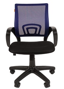 Кресло офисное CHAIRMAN 696 black Сетчатый акрил DW61 синий в Кемерово - предосмотр 1