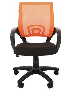 Кресло офисное CHAIRMAN 696 black Сетчатый акрил DW66 оранжевый в Кемерово - предосмотр 4
