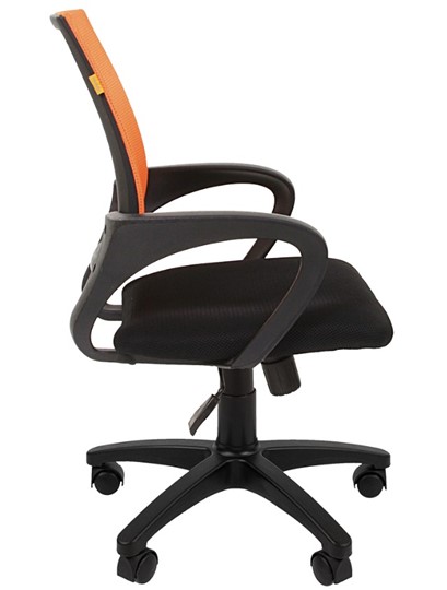 Кресло офисное CHAIRMAN 696 black Сетчатый акрил DW66 оранжевый в Кемерово - изображение 5