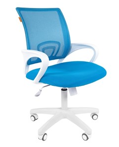 Офисное кресло CHAIRMAN 696 white, tw12-tw04 голубой в Кемерово