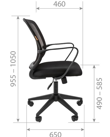 Офисное кресло CHAIRMAN 698 black TW, ткань, цвет серый в Кемерово - изображение 2