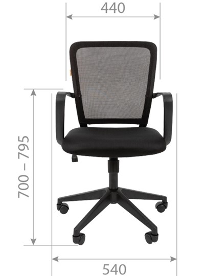Офисное кресло CHAIRMAN 698 black TW, ткань, цвет серый в Кемерово - изображение 1