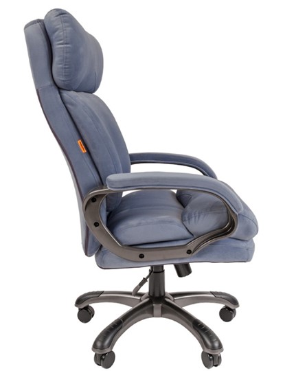 Кресло компьютерное CHAIRMAN HOME 505, велюр голубое в Кемерово - изображение 4