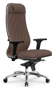 Кресло офисное Мetta L 1m 40M/2D Infinity Easy Clean (MPES) мультиблок, нижняя часть 17838 коричневый в Новокузнецке