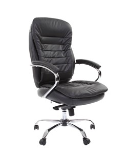 Кресло офисное CHAIRMAN 795 кожа, цвет черный в Кемерово