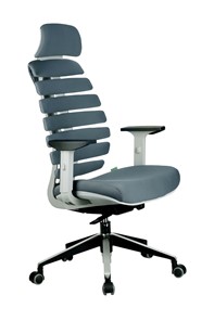 Кресло компьютерное Riva Chair SHARK (Серый/серый) в Кемерово