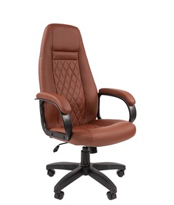 Кресло CHAIRMAN 950LT Экокожа коричневая в Кемерово