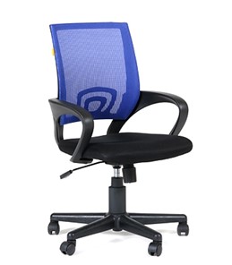 Кресло офисное CHAIRMAN 696 black Сетчатый акрил DW61 синий в Кемерово - предосмотр
