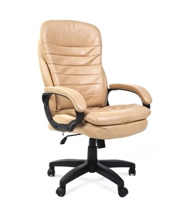 Кресло офисное CHAIRMAN 795 LT, экокожа, цвет бежевый в Кемерово - предосмотр
