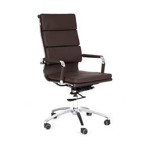 Кресло офисное CHAIRMAN 750 экокожа коричневая в Кемерово - предосмотр