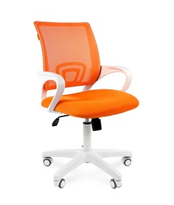 Кресло офисное CHAIRMAN 696 white, ткань, цвет оранжевый в Кемерово