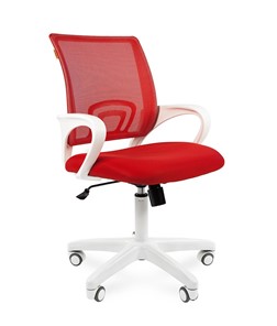 Кресло CHAIRMAN 696 white, ткань, цвет красный в Кемерово - предосмотр