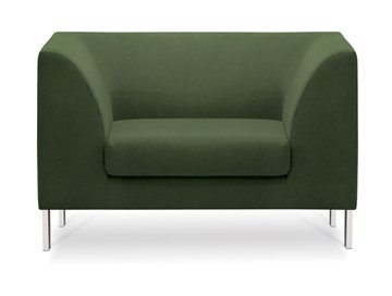 Офисное мягкое кресло Сиеста, ткань Сахара / зеленая С39 в Кемерово