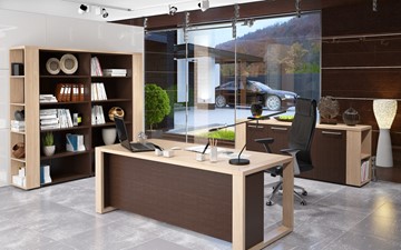 Кабинет руководителя ALTO с высоким шкафом для одежды, низким для документов и журнальным столиком в Кемерово - предосмотр 3