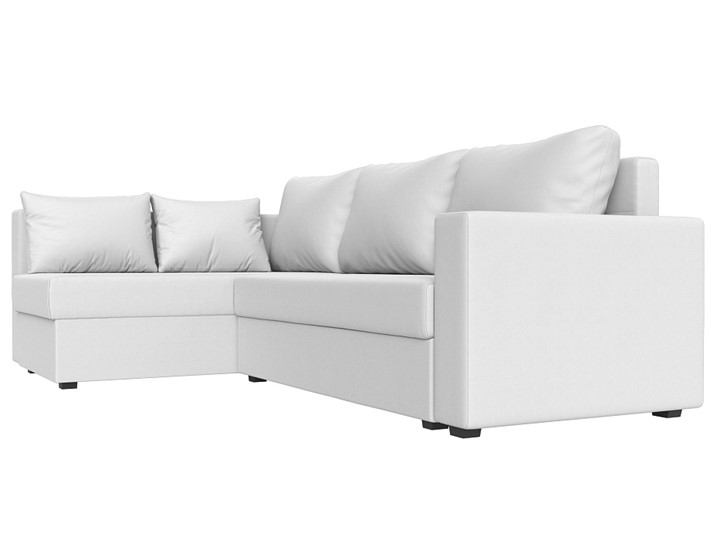 Угловой раскладной диван Мансберг, Белый (Экокожа) в Кемерово - изображение 7