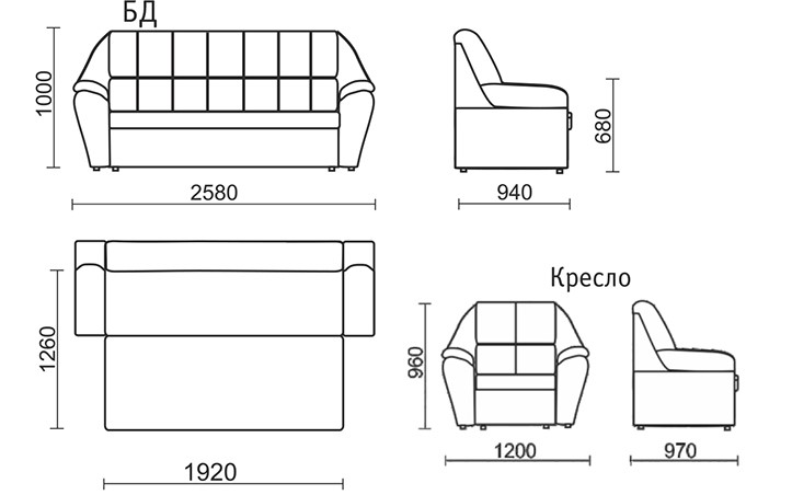 Прямой диван Блистер БД в Кемерово - изображение 7