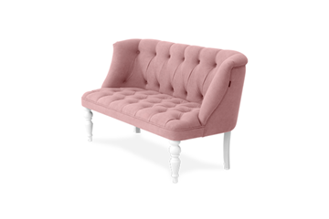 Прямой диван Бриджит розовый ножки белые в Кемерово