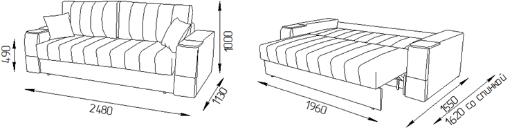 Прямой диван Камелот 4 (НПБ) в Кемерово - изображение 6