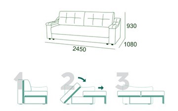Прямой диван Мальта 3 Тик-так БД в Кемерово - изображение 6